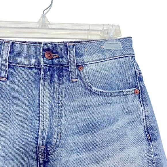 Madewell The Perfect Jean Short High Rise Cotton Tencel Blend Fringe Fray Hem - Picture 6 of 9